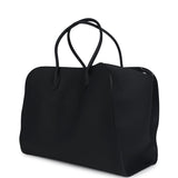 The Row Marlo 17 Tote Bag Black Calfskin Leather Silver Hardware - Thumbnail View 3