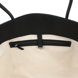 The Row Marlo 17 Tote Bag Black Calfskin Leather Silver Hardware - Thumbnail View 8