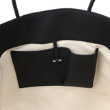 The Row Marlo 17 Tote Bag Black Calfskin Leather Silver Hardware - Thumbnail View 9