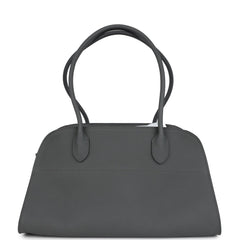 The Row Margaux Shoulder 12 Bag Timouse Grey Calfskin Silver Hardware