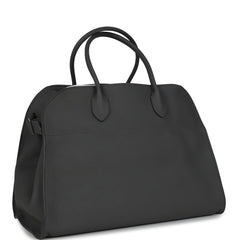 The Row Soft Margaux 15 Bag Timouse Grey Calfskin Silver Hardware
