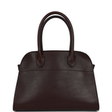 The Row Soft Margaux 10 Bag Chestnut Saddle Leather Silver Hardware