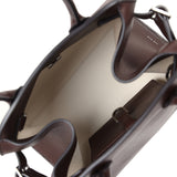 The Row Soft Margaux 10 Bag Chestnut Saddle Leather Silver Hardware