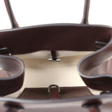 The Row Soft Margaux 10 Bag Chestnut Saddle Leather Silver Hardware