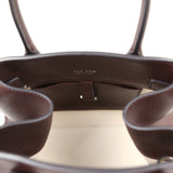 The Row Soft Margaux 10 Bag Chestnut Saddle Leather Silver Hardware