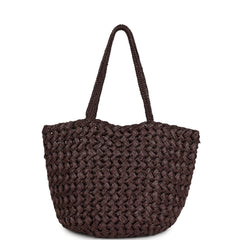 The Row Estelle Tote Bag Espresso Raffia
