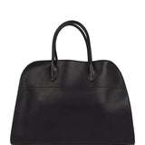 The Row Soft Margaux 15 Bag Black Saddle Gold Hardware