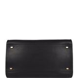 The Row Soft Margaux 15 Bag Black Saddle Gold Hardware