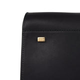 The Row Soft Margaux 15 Bag Black Saddle Gold Hardware