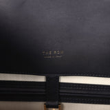 The Row Soft Margaux 15 Bag Black Saddle Gold Hardware