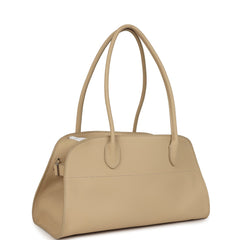 The Row Margaux Shoulder 12 Bag Boulder Calfskin Silver Hardware