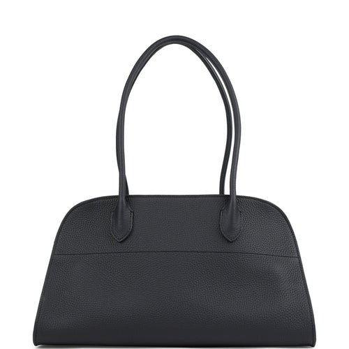 The Row Shoulder Margaux 12 Marine Calfskin Silver Hardware