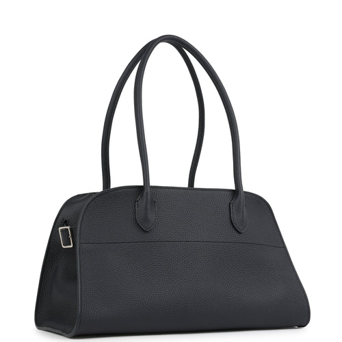 The Row Shoulder Margaux 12 Marine Calfskin Silver Hardware