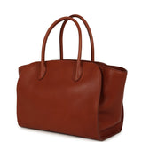 The Row Marlo 12 Tote Bag Acero Polished Saddle Silver Hardware