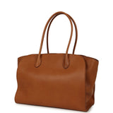 The Row Marlo 14 Tote Bag Cuir Polished Saddle Silver Hardware