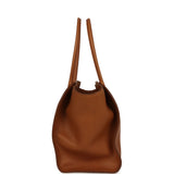 The Row Marlo 14 Tote Bag Cuir Polished Saddle Silver Hardware