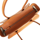 The Row Marlo 14 Tote Bag Cuir Polished Saddle Silver Hardware