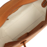 The Row Marlo 14 Tote Bag Cuir Polished Saddle Silver Hardware