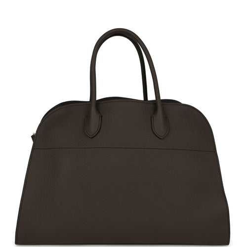 The Row Soft Margaux 15 Bag Mid Grey Calfskin Silver Hardware