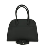 The Row Soft Margaux 10 Bag Dark Pine Calfskin Silver Hardware