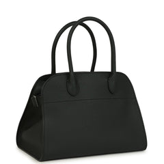The Row Soft Margaux 10 Bag Dark Pine Calfskin Silver Hardware