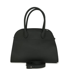 The Row Soft Margaux 10 Bag Dark Pine Calfskin Silver Hardware