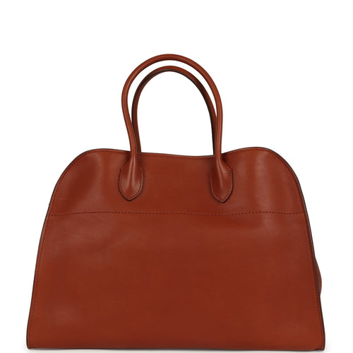 The Row Soft Margaux 15 Acero Leather Silver Hardware