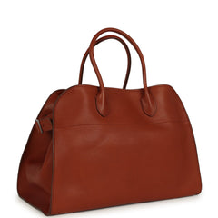 The Row Soft Margaux 15 Acero Leather Silver Hardware