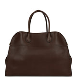 The Row Soft Margaux 15 Deep Brown Saddle Leather Gold Hardware