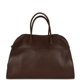 The Row Soft Margaux 15 Deep Brown Saddle Leather Gold Hardware