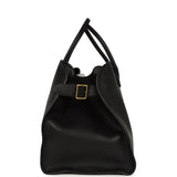 Pre-owned The Row Soft Margaux 17 Bag Black Saddle Gold Hardware