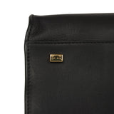 Pre-owned The Row Soft Margaux 17 Bag Black Saddle Gold Hardware