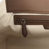 The Row Marlo 12 Tote Bag Dark Olive Calfskin Silver Hardware