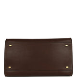 The Row Soft Margaux 15 Deep Brown Saddle Leather Gold Hardware
