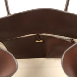 The Row Soft Margaux 15 Deep Brown Saddle Leather Gold Hardware