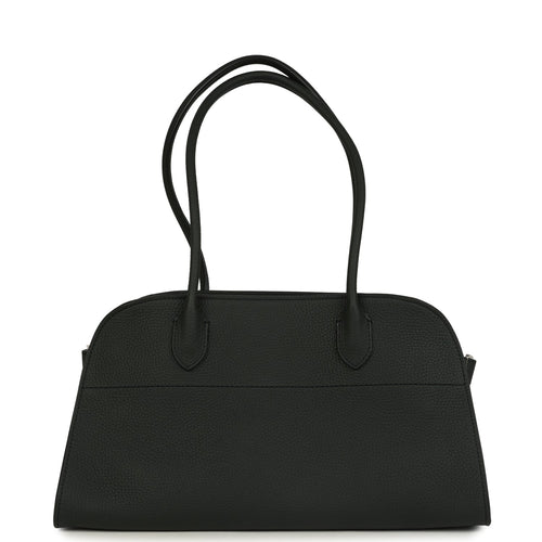 The Row Shoulder Margaux 12 Dark Pine Calfskin Silver Hardware