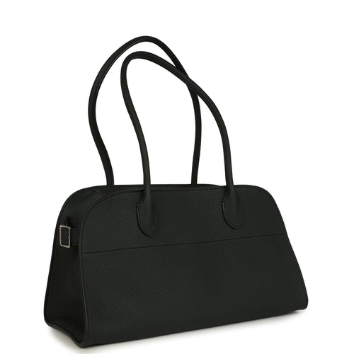 The Row Shoulder Margaux 12 Dark Pine Calfskin Silver Hardware