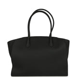 The Row Marlo 14 Tote Bag Black Calfskin Silver Hardware