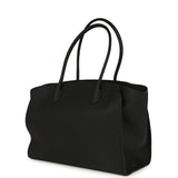 The Row Marlo 14 Tote Bag Black Calfskin Silver Hardware