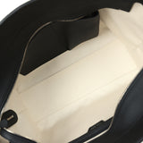 The Row Marlo 14 Tote Bag Black Calfskin Silver Hardware