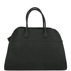 The Row Soft Margaux 15 Bag Dark Pine Calfskin Silver Hardware
