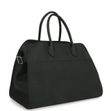 The Row Soft Margaux 15 Bag Dark Pine Calfskin Silver Hardware