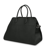 The Row Soft Margaux 15 Bag Dark Pine Calfskin Silver Hardware