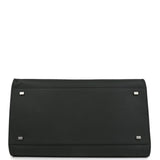 The Row Soft Margaux 15 Bag Dark Pine Calfskin Silver Hardware