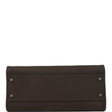 The Row Margaux Shoulder 12 Deep Brown Calfskin Silver Hardware