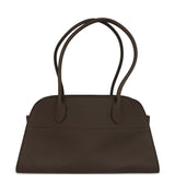 The Row Margaux Shoulder 12 Deep Brown Calfskin Silver Hardware