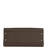 The Row Margaux Shoulder 12 Deep Brown Calfskin Silver Hardware