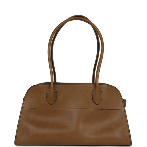 The Row Margaux Shoulder 12 Muschio Saddle Silver Hardware