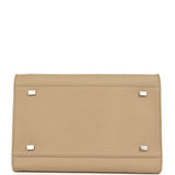 The Row Soft Margaux 10 Bag Dark Taupe Calfskin Silver Hardware