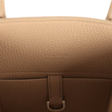 The Row Soft Margaux 10 Bag Dark Taupe Calfskin Silver Hardware